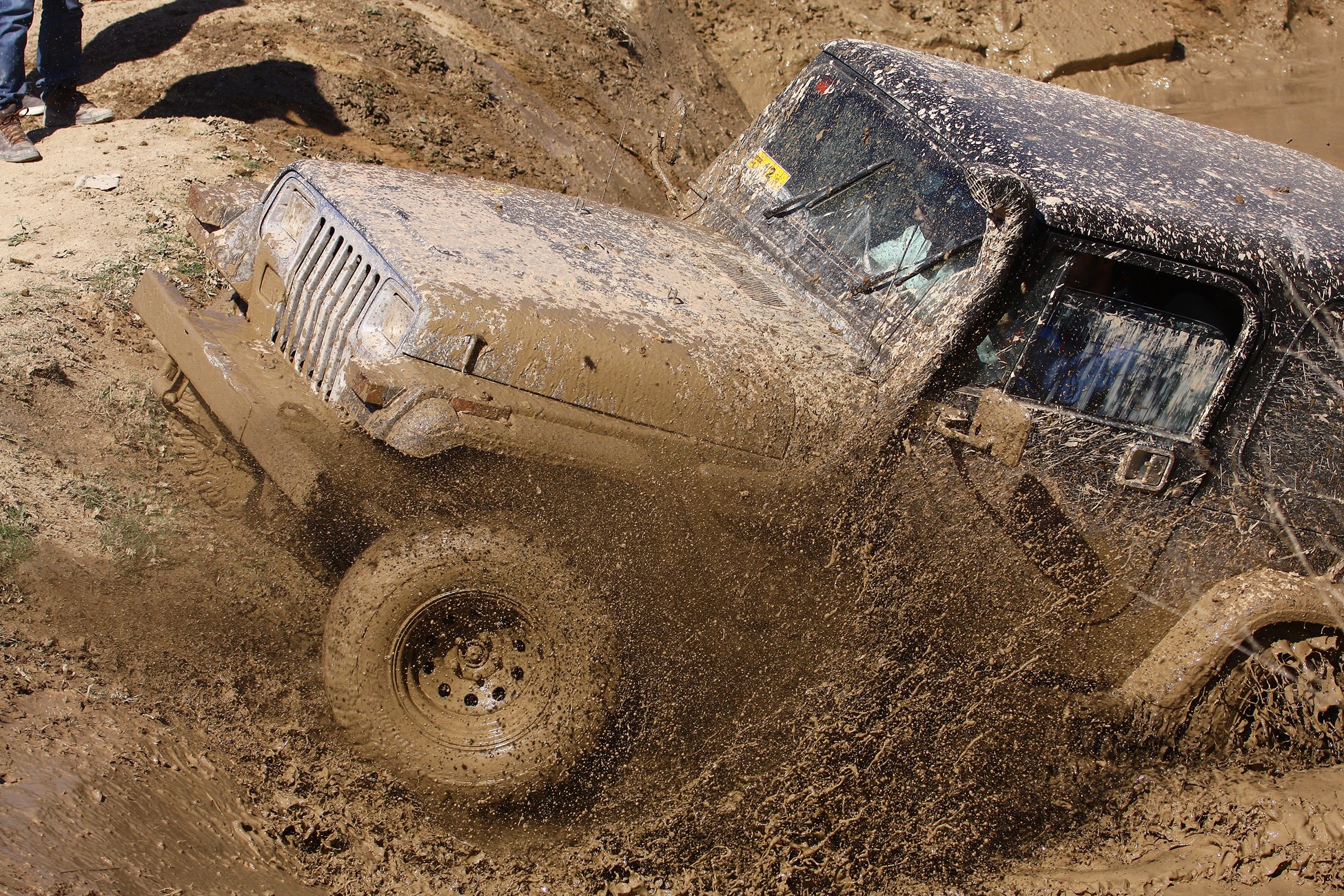 Dirty Jeep Going Mudding